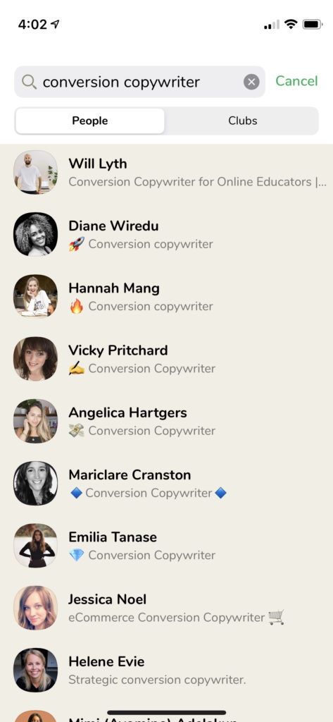 Copywriter Search Results